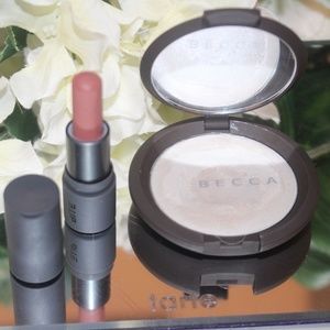 Becca poured creme highlighter + lippie